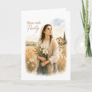 Tarjeta católica de cumpleaños de Santa María Gore