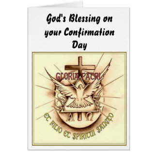 Tarjeta católica de la confirmación