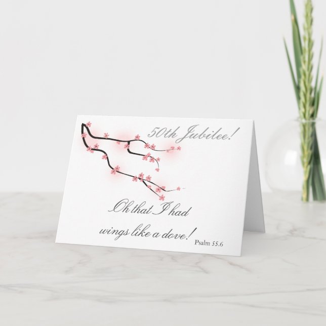 Tarjeta católica del "50.o jubileo" de la monja (Anverso)