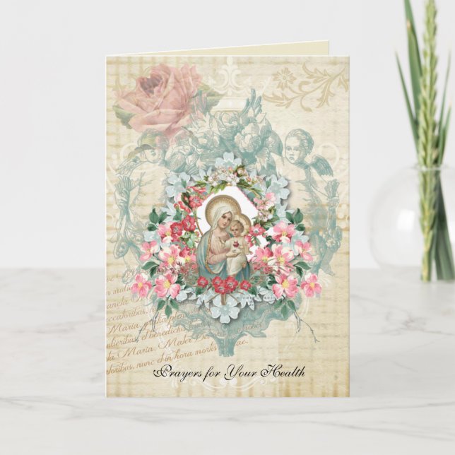 Tarjeta católica Mary Virgin para la religión (Anverso)