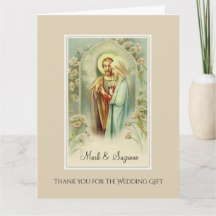 Tarjeta Católico Gracias por Regalo de Boda