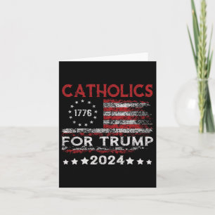 Tarjeta Católicos De La Bandera Estadounidense Trump 2024 