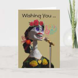 Tarjeta Catrina, feliz día de los muertos