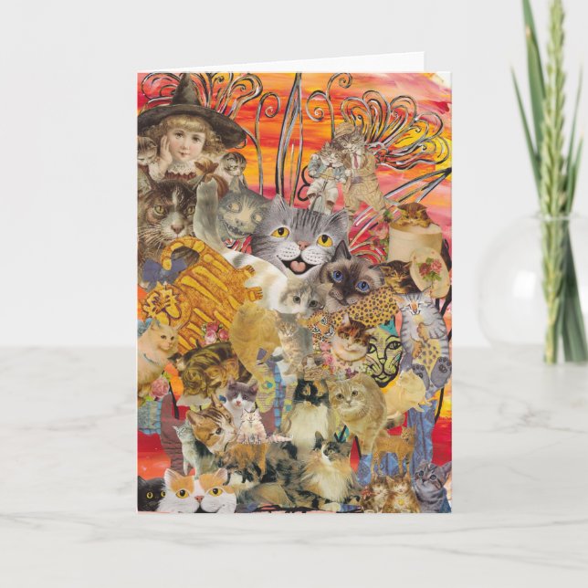 Tarjeta Cats a Plenty Greet Card (Anverso)