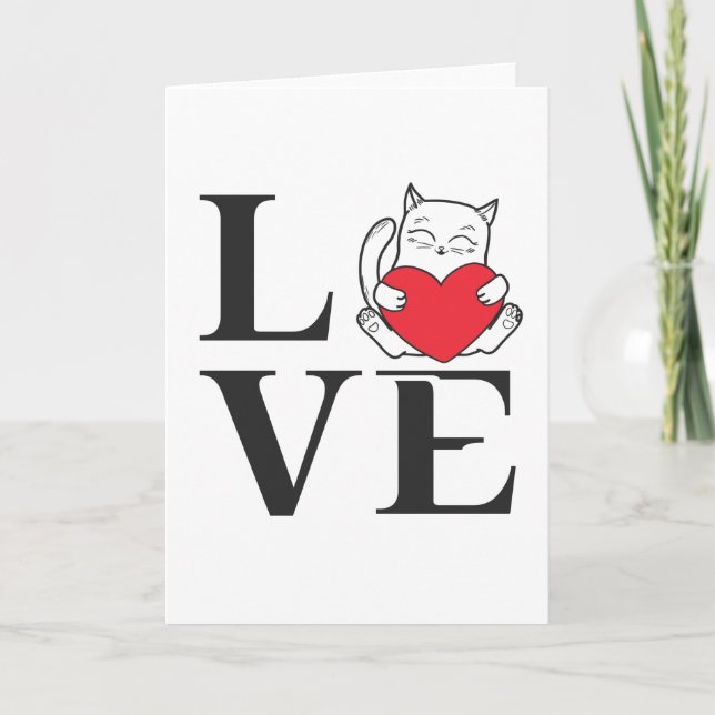 Tarjeta Cats de amor (Anverso)