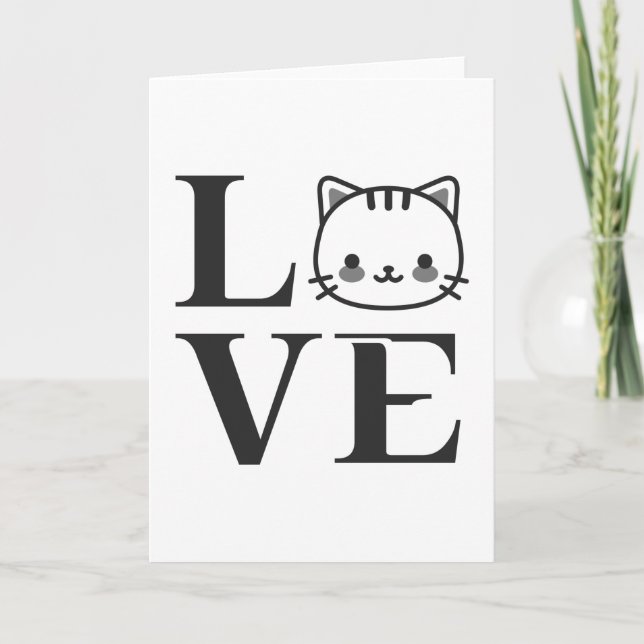 Tarjeta Cats de amor (Anverso)