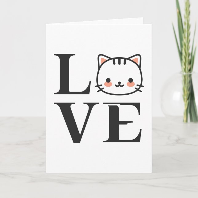 Tarjeta Cats de amor (Anverso)