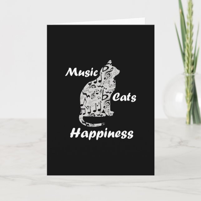 Tarjeta Cats musicales felicidad - Cita del músico Lover (Anverso)