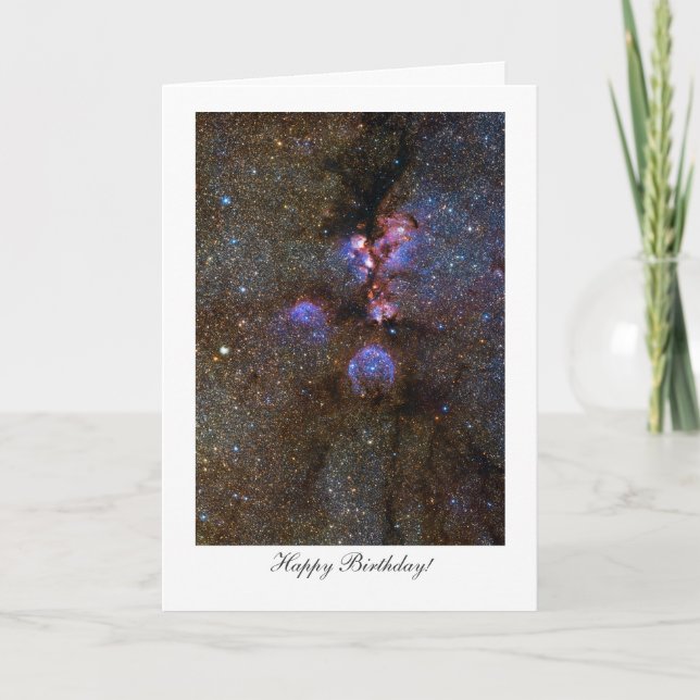 Tarjeta Cats Paw Nebula - Feliz cumpleaños (Anverso)