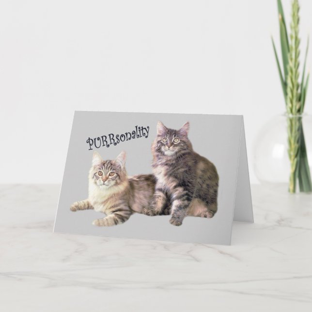 Tarjeta Cats PURRsonality (Anverso)