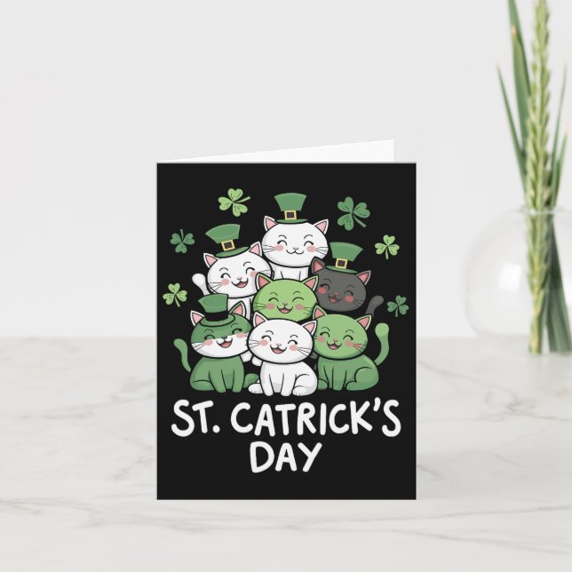 Tarjeta Cats St Patricks Day Cats St Patricks Da (Anverso)