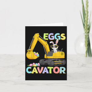 Tarjeta Cavador de huevos Pascua Excavadora de conejo B