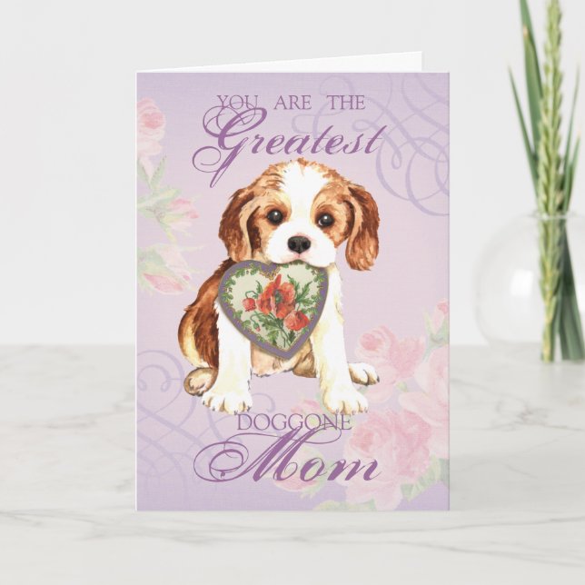 Tarjeta Cavalier Heart Mom (Anverso)