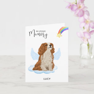 Tarjeta Cavalier King Charles Angel Dog Mascota Pérdida Si