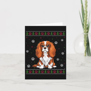 Tarjeta Cavalier King Charles Navidades Spaniel Sweater Do