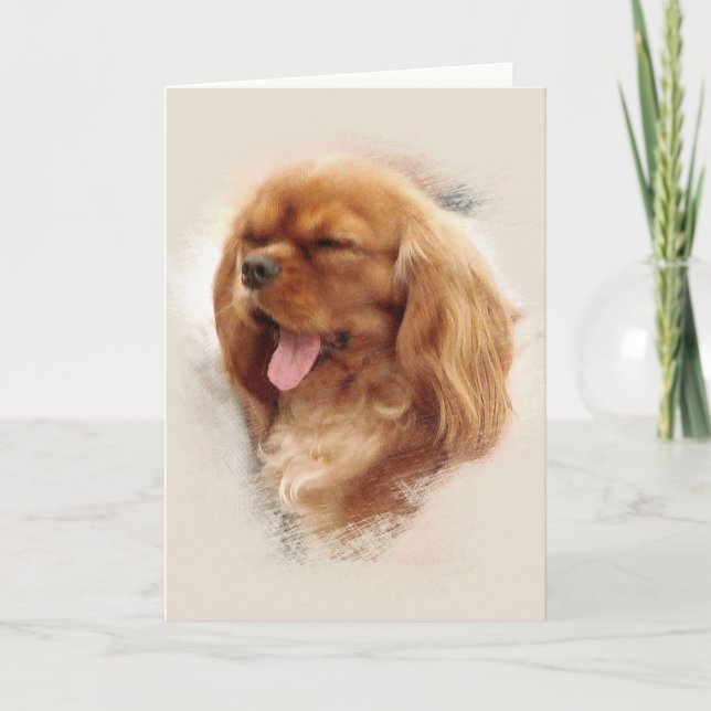 Tarjeta Cavalier King Charles Spaniel (Anverso)
