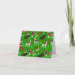 Tarjeta Cavalier King Charles Spaniel de Navidad