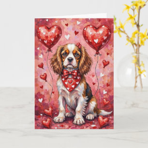 Tarjeta Cavalier King Charles Spaniel Día de San Valentín