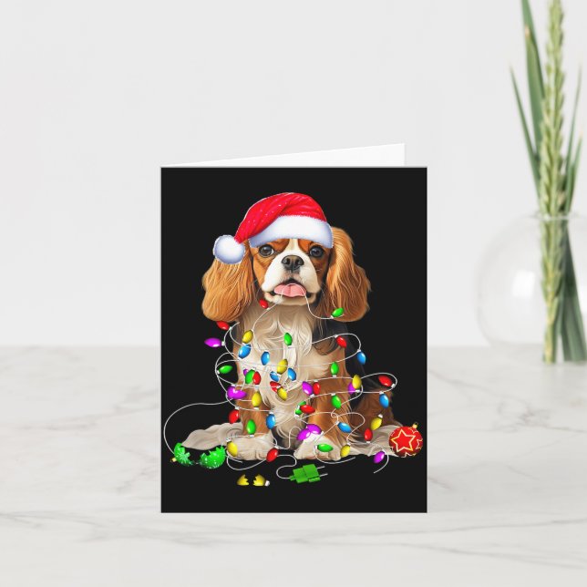 Tarjeta Cavalier King Charles Spaniel Dog Christmas Orname (Anverso)
