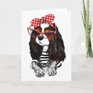 Tarjeta Cavalier King Charles Spaniel From Paris With Love