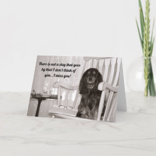 Tarjeta Cavalier King Charles Spaniel negro y atigrado te