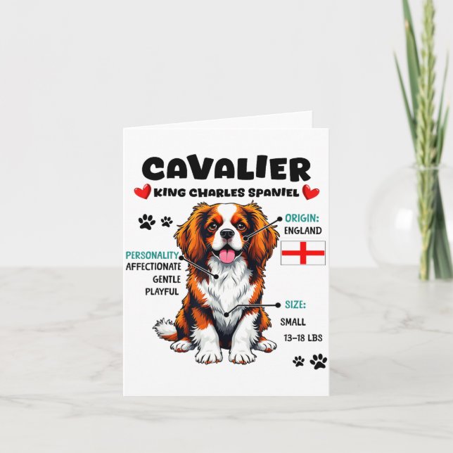 Tarjeta Cavalier King Charles Spaniel Owner Funny Dog Love (Anverso)