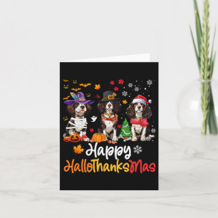 Tarjeta Cavalier King Charles Spaniel Perro Halloween Chri