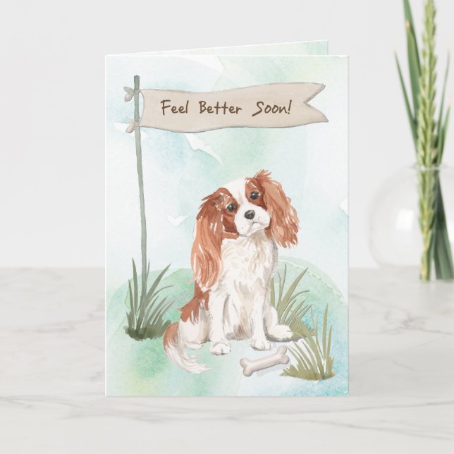 Tarjeta Cavalier King Charles Spaniel se siente mejor con  (Anverso)