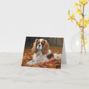 Tarjeta Cavalier King en otoño se inspira en las hojas de