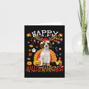 Tarjeta Cavalier King Halloween Navidades Perro Happy Hall