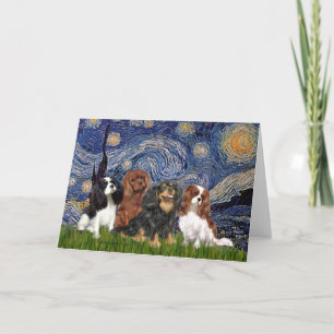 Tarjeta Cavaliers (cuatro) - Noche estrellada