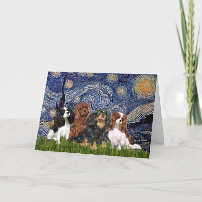 Tarjeta Cavaliers (cuatro) - Noche estrellada (Anverso)