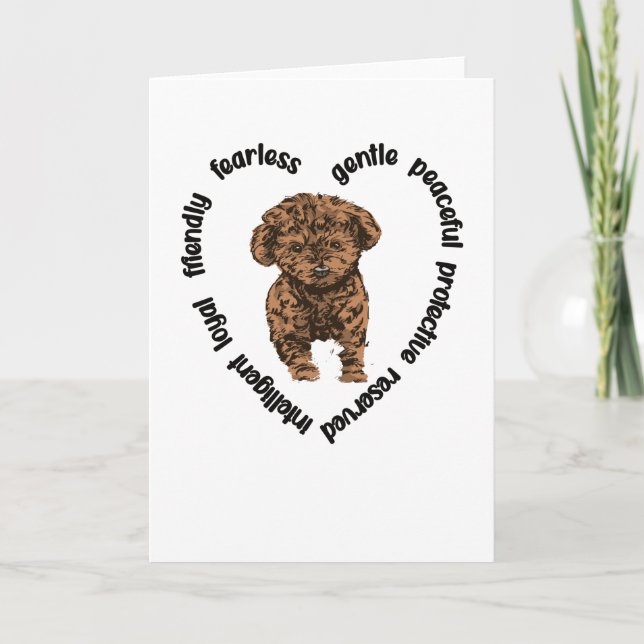 Tarjeta Cavapoo Dog Lover Cavapoo Mamá Cavoodle Dueño De P (Anverso)