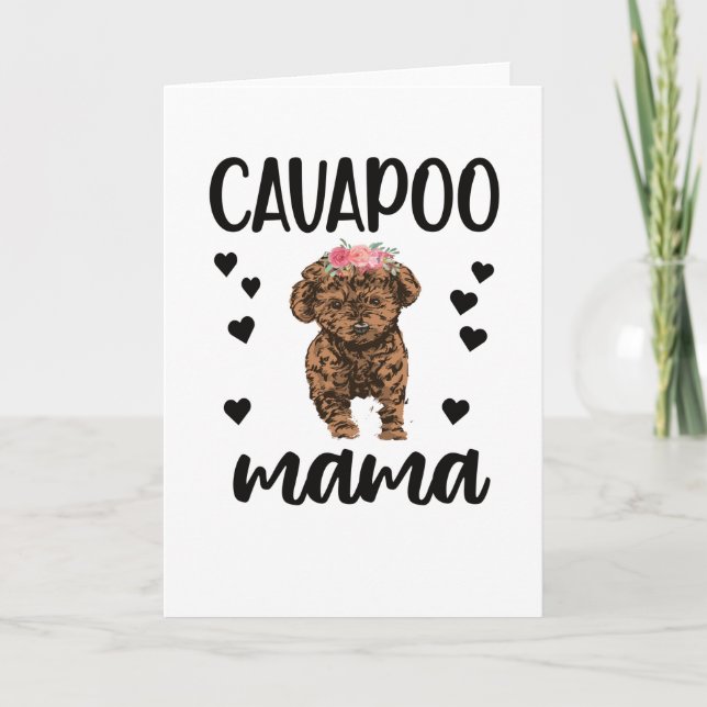 Tarjeta Cavapoo Perro Mama Cavoodle Perro Lover Cavapoo Mo (Anverso)