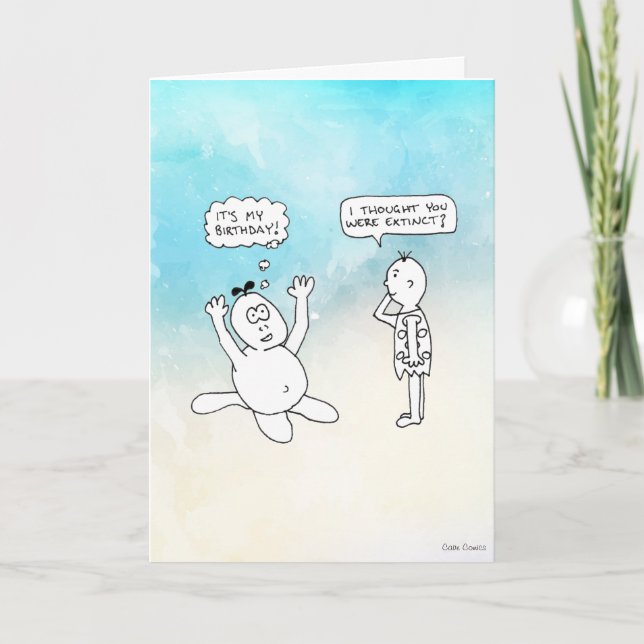 Tarjeta Cave Comics: ¡Es mi cumpleaños! (Anverso)