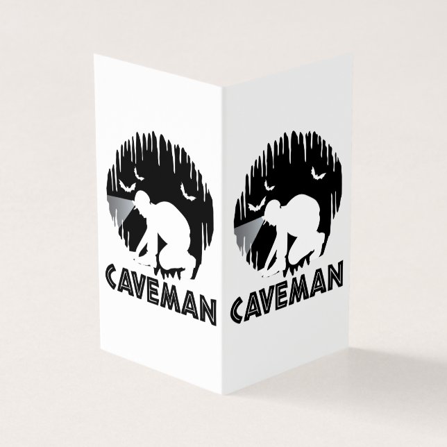 Tarjeta Caveman - Gracioso Espelunking (Exterior)