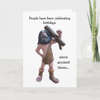 Tarjeta Caveman Humorous Personalizado 50 cumpleaños
