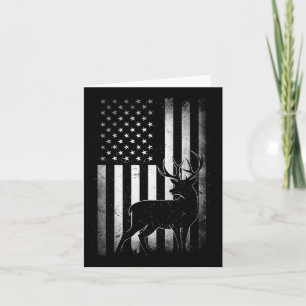 Tarjeta Caza Cazadores Deer Ee.Uu. Bandera Estadounidense