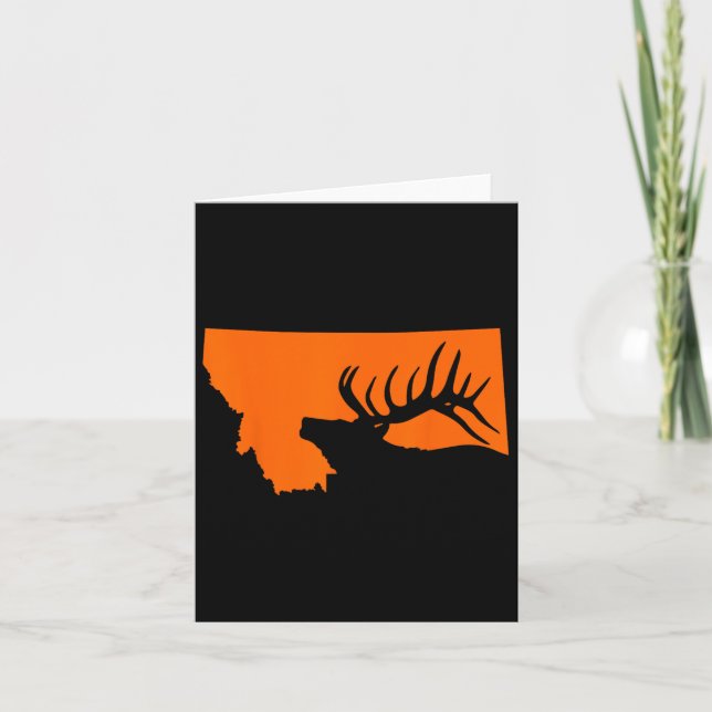 Tarjeta Caza de alces en Montana  (Anverso)