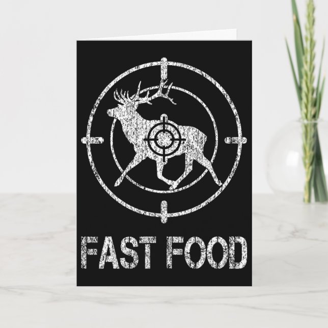 Tarjeta Caza de ciervos de comida rápida cazador comida rá (Anverso)