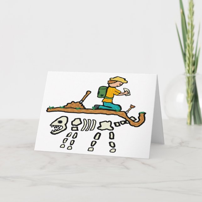 Tarjeta Caza de fósiles (Anverso)