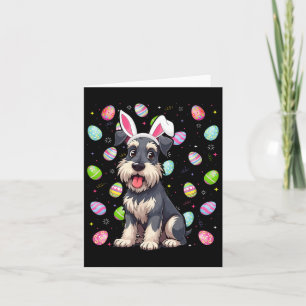 Tarjeta Caza de huevos de pascua de perro de Schnauzer en 