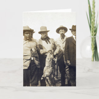 Tarjeta Caza de lobos de Teddy Roosevelt, 1905
