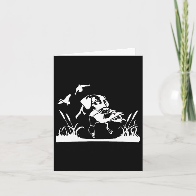 Tarjeta Caza De Pato De Perro De Aves En La Cacería De Mar (Anverso)