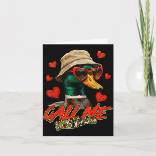 Tarjeta Caza de patos Mallard del Día de San Valentín Camu