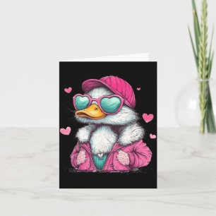 Tarjeta Caza de patos silbones divertido día de San Valent