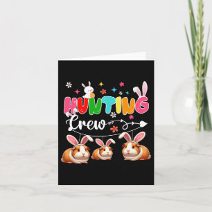 Tarjeta Caza de tres cerdos conejitos de Guinea de Pascua 