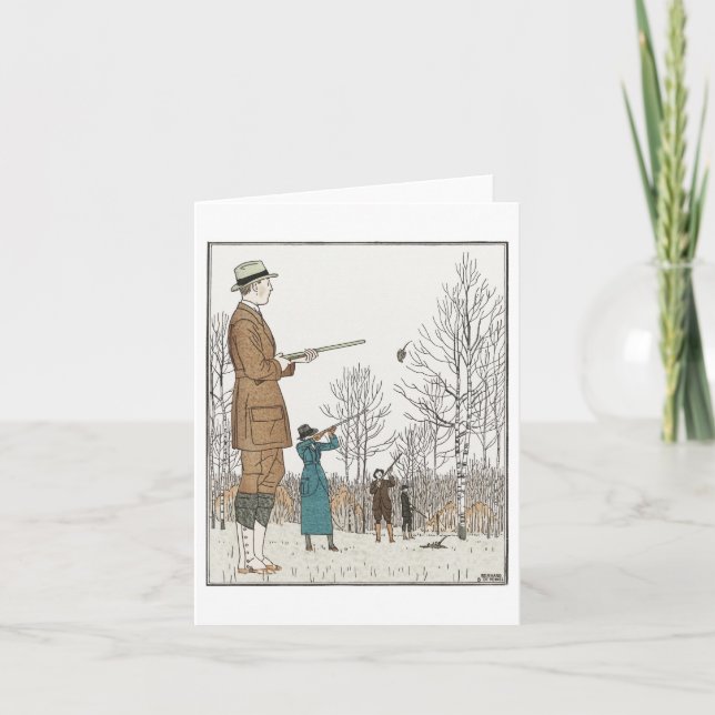 Tarjeta Caza de vintage (Anverso)