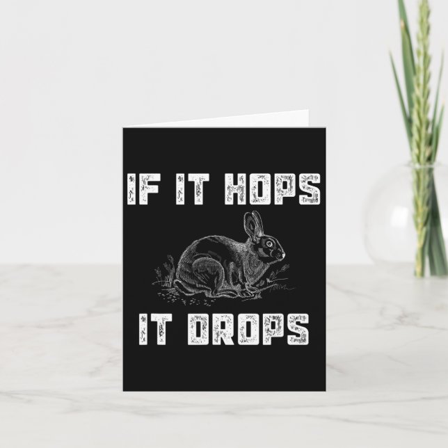 Tarjeta Caza divertida de conejos - Gran regalo de caza sa (Anverso)