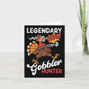 Tarjeta Caza divertida en Turquía del legendario gobbler H